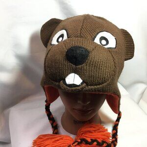 ZooZatz Oregon State Beavers Benny Mascot NCAA Knit Beanie Tassel Hat